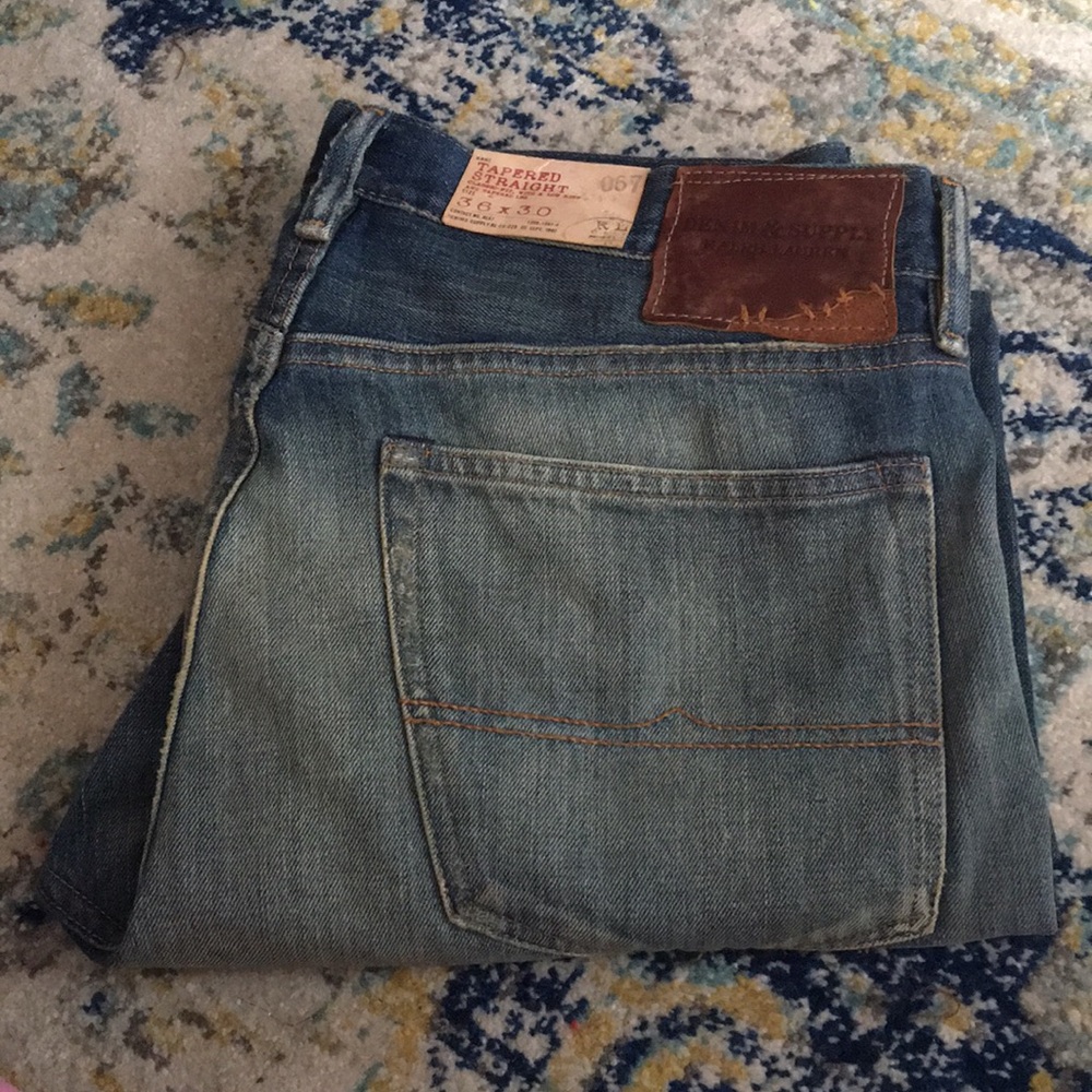 BNWT Ralph Lauren tapered straight jeans 36x 30